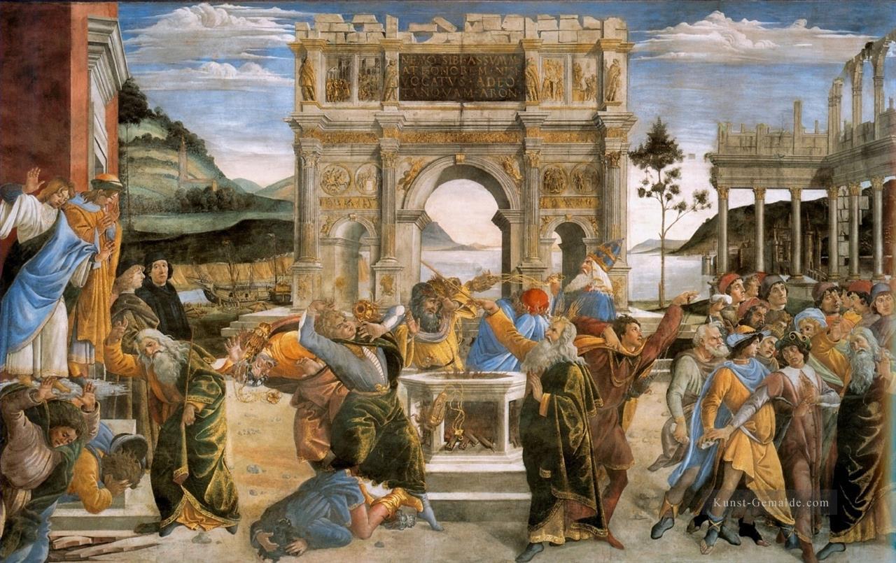 die Bestrafung von Korach Sandro Botticelli Ölgemälde